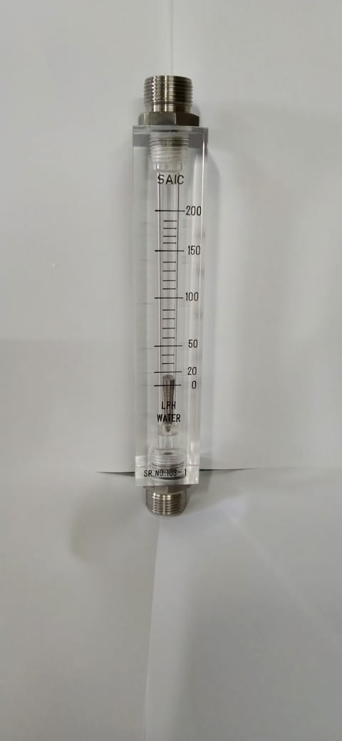 Acrylic Body Rota Meter in Flow Range of 0-200 LPH for Water